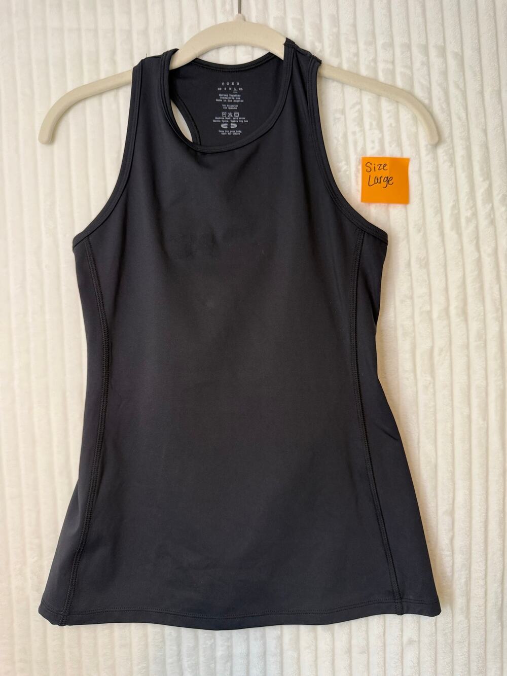 Coed Women’s active tank with cutout size large